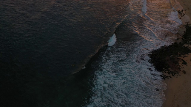 夏威夷无人机海滩视图视频下载