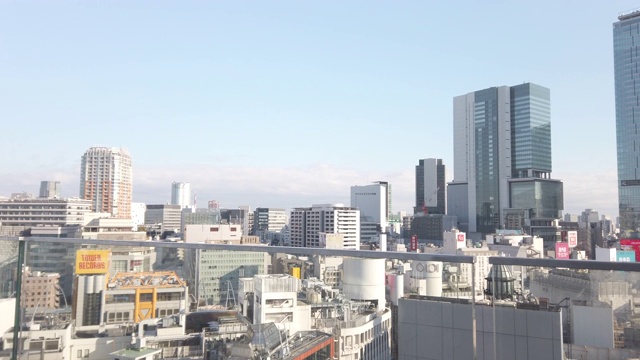 4K平移鸟瞰涉谷病房在东京，日本。视频素材