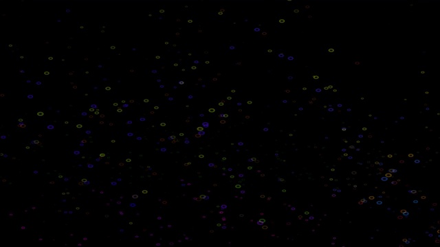 泡沫彩虹彩色的浮到顶部在黑色屏幕视频素材