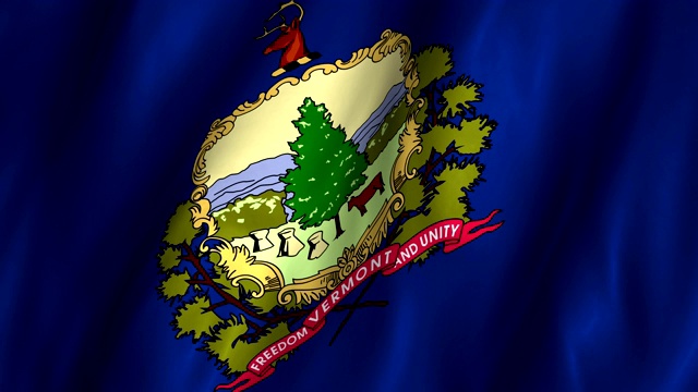 佛蒙特州飘扬4K旗帜视频素材