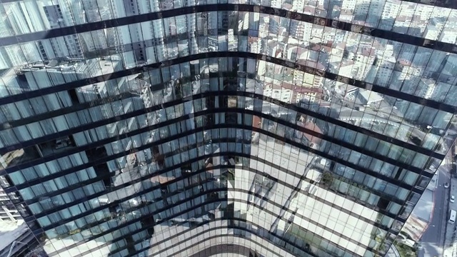 空中建筑反射视频素材