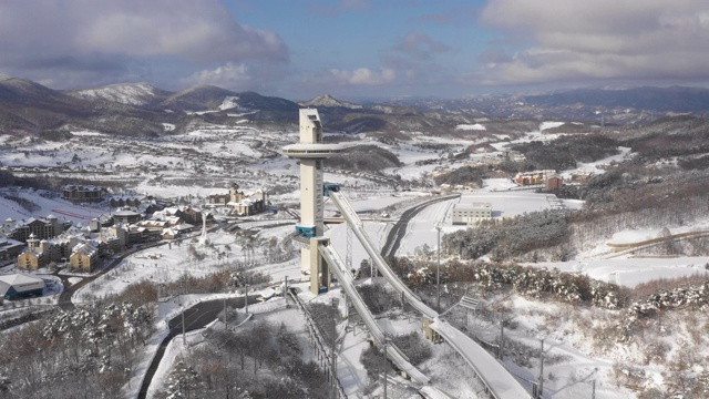 Alpensia跳台滑雪中心/韩国平昌郡，江原道，韩国视频素材