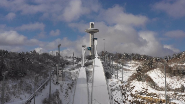 Alpensia跳台滑雪中心/韩国平昌郡，江原道，韩国视频素材