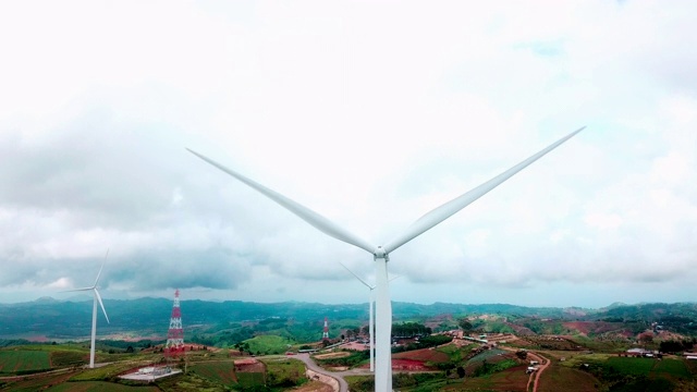 航空风力涡轮机可再生能源视频素材