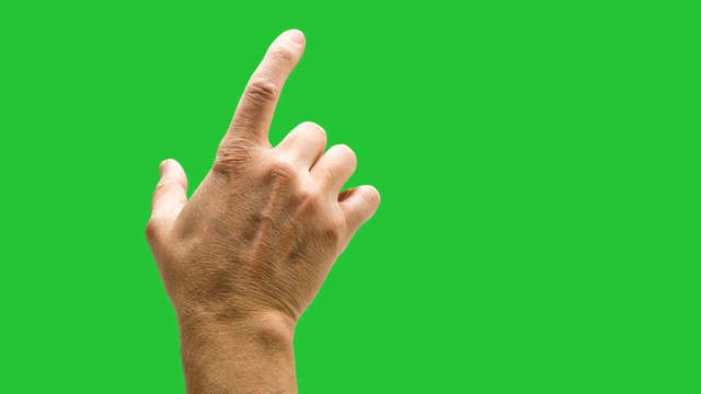 Cinemagraph与一个手指推动隔离在绿色屏幕上视频下载