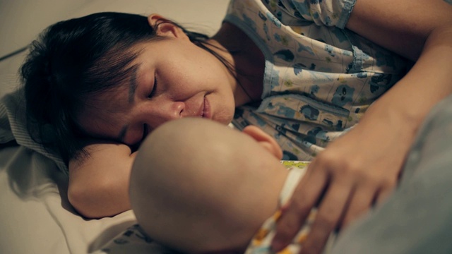 患有癌症的熟睡儿童视频下载