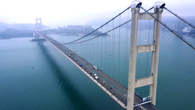 香港，青马桥的大雾天视频下载
