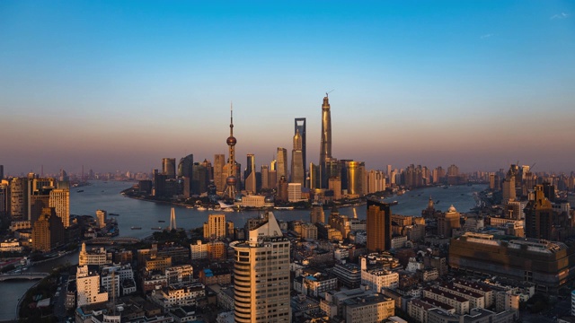 上海城市中心的高架景观视频下载