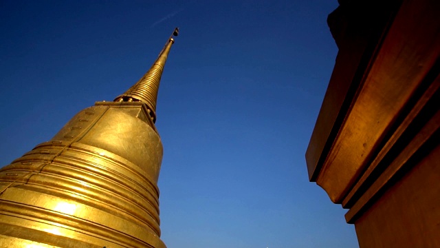 泰国曼谷金山寺的金像视频素材