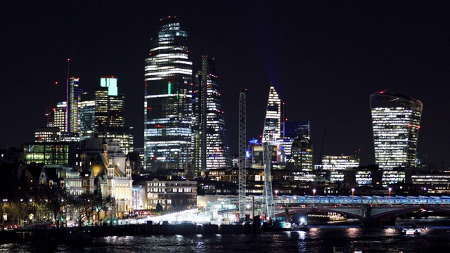 美丽的伦敦城市夜景视频素材