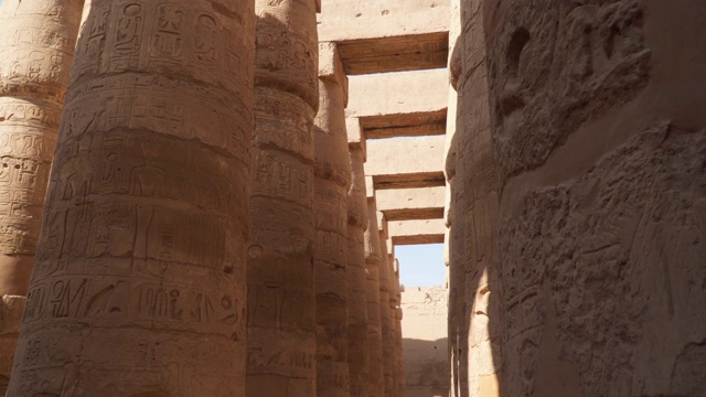卡纳克神庙的柱子。卢克索视频素材