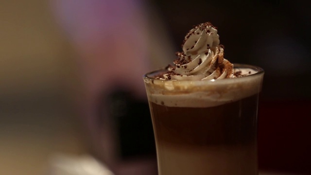 卡布奇诺黃油热牛奶巧克力视频素材