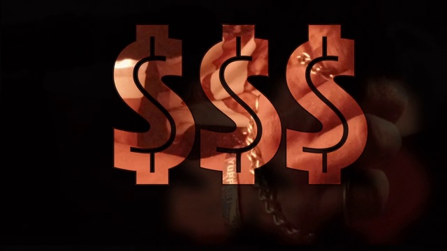 美元货币符号晃动计算机图形文字视频素材