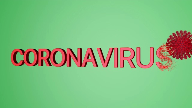 由粒子组成的“冠状病毒”一词的动画视频视频下载