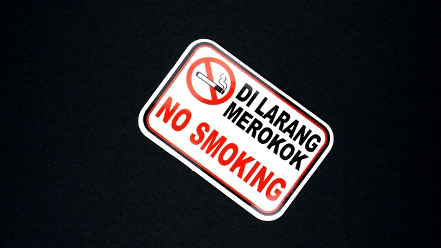禁止吸烟警告标志文字文字视频下载