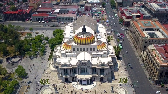 空中的贝拉艺术宫殿在墨西哥城视频素材