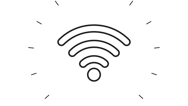 现代Wifi线图标动画的白色背景视频素材