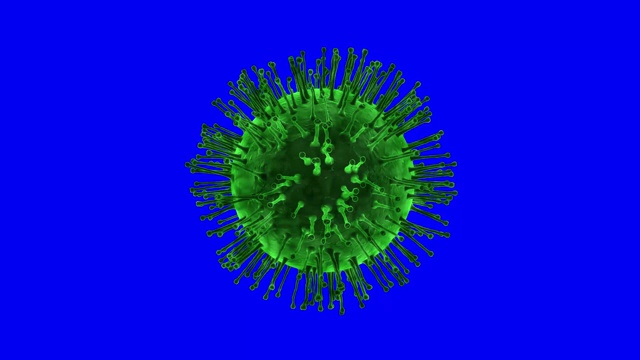 冠状病毒触手在显微镜下的三维模型视频下载