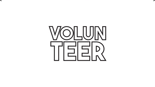 现代“志愿者”线图标动画在白色的背景视频素材