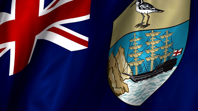 圣赫勒拿岛飘扬4K旗帜视频下载