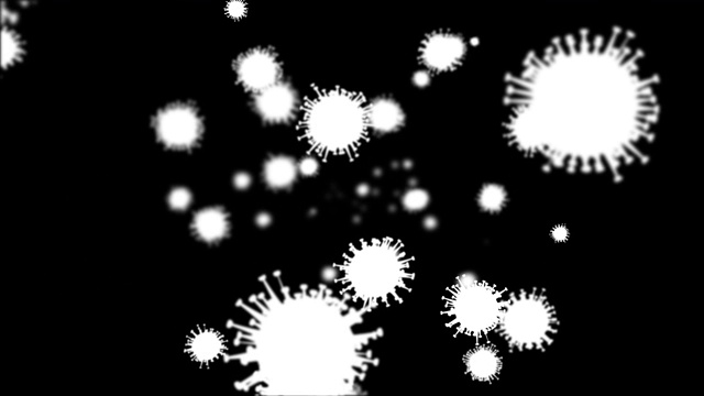 3D冠状病毒漂浮在相机上视频下载