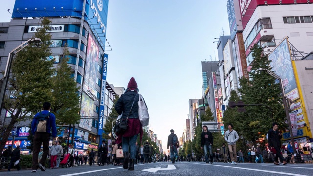 日本东京繁忙街道的B-roll Time Lapse视频素材