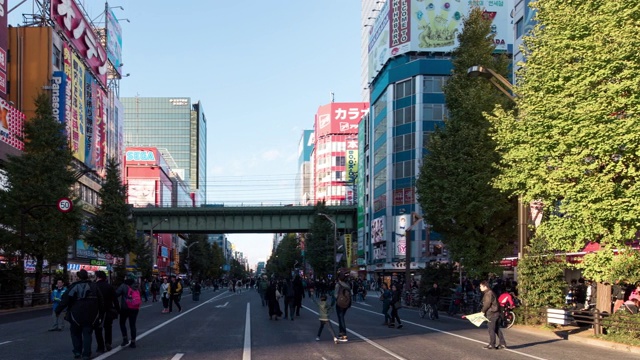 日本东京繁忙街道的B-roll Time Lapse视频素材