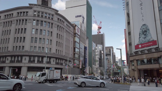 4K倾斜在东京银座和子，日本。视频素材