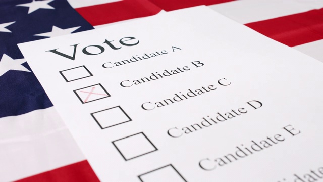 总统选举投票概念视频素材