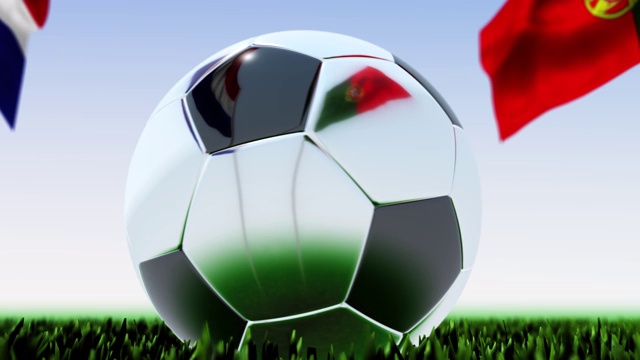 循环足球荷兰对葡萄牙视频素材