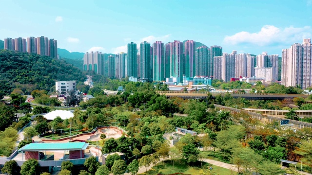 香港将军澳住宅大厦的无人机影像视频下载