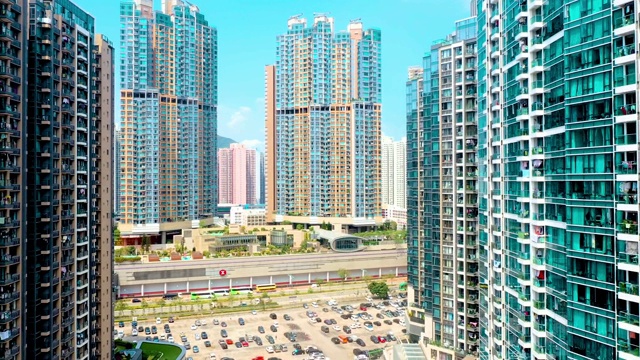 香港将军澳住宅大厦的无人机影像视频下载