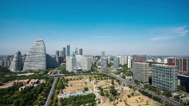 北京,延时摄影,4k分辨率,城市天际线视频素材