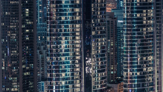 T/L TU迪拜摩天大楼夜景视频素材