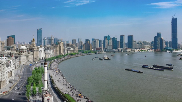 上海外滩延时4K视频中国视频素材