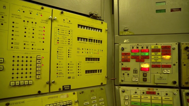 苏联发射洲际弹道导弹的控制面板视频素材