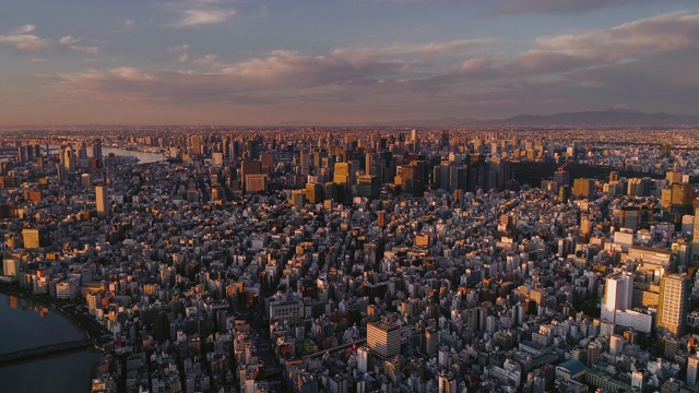 航拍东京市中心，日本视频素材