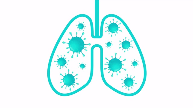 Covid-19或冠状病毒在人类肺部和呼吸系统。视频下载