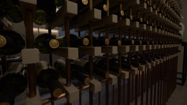 酒窖里的葡萄酒视频素材