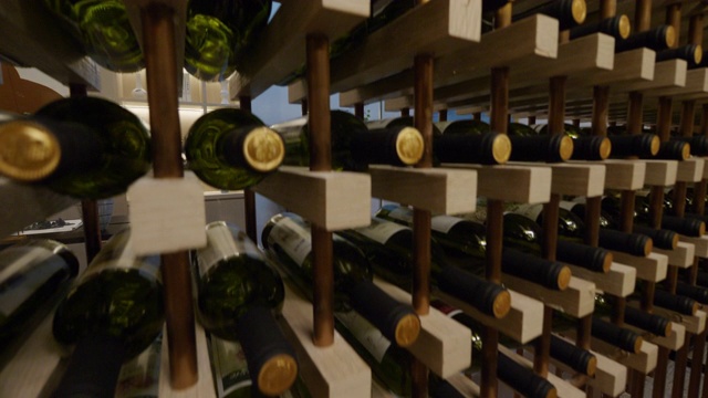 酒窖里的葡萄酒视频素材
