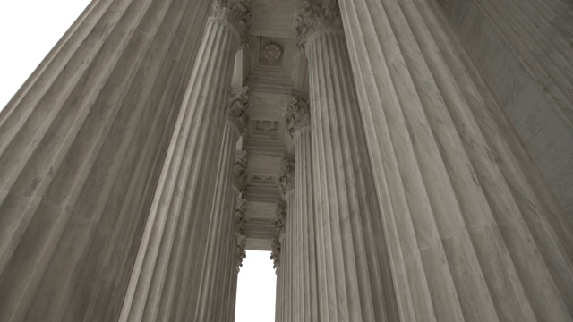 华盛顿特区美国最高法院的建筑柱视频素材