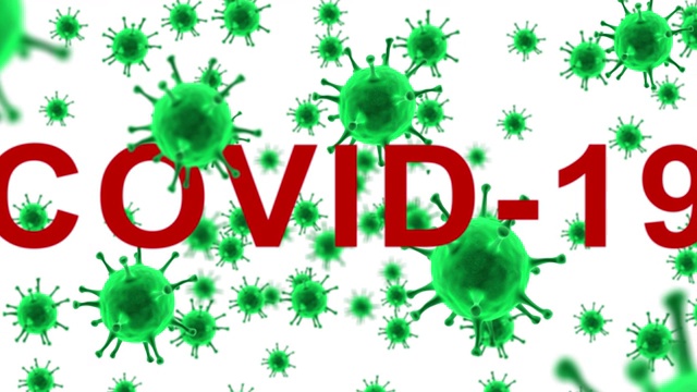 COVID-19在细菌或病毒、细胞缓慢移动和旋转的背景下显得流畅视频下载