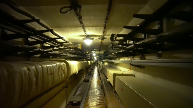 地下掩体中的隧道视频素材