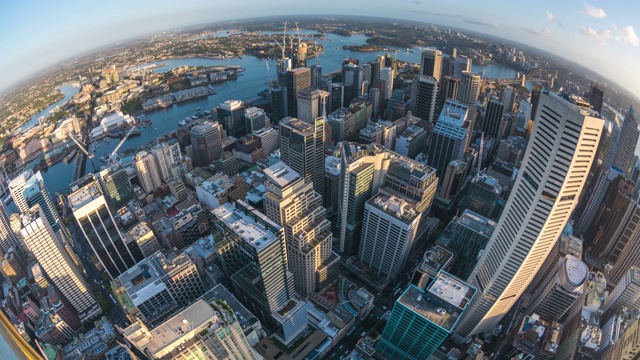 从上往下看的360度悉尼视频素材