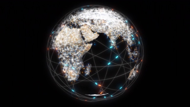 未来全球连接周围的地球星球阿尔法频道视频下载