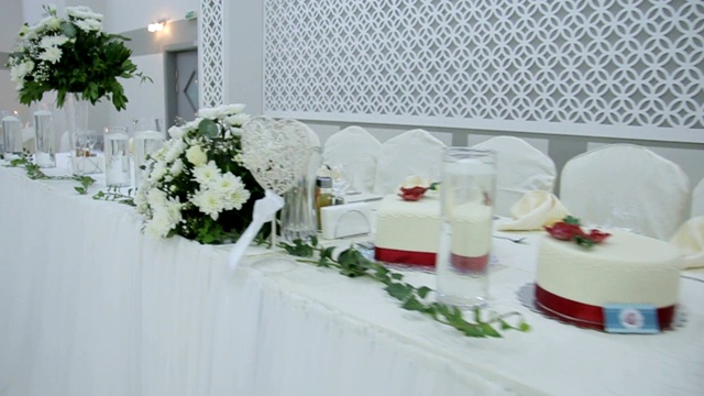 婚礼餐桌视频素材