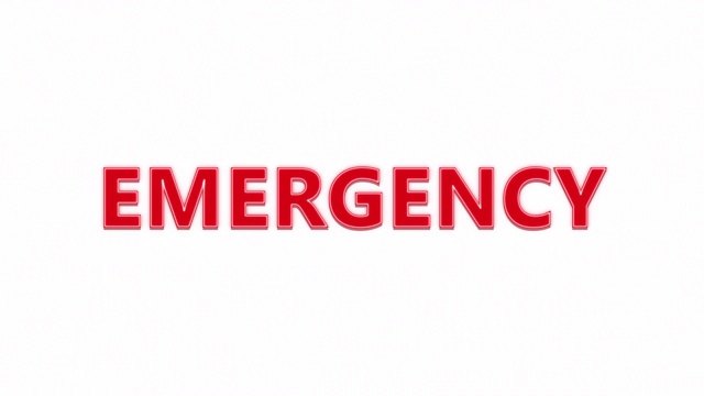 4K动画紧急医院标志，红色标志，救护车医疗护理室入口库存视频视频素材