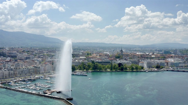 瑞士日内瓦鸟瞰图视频下载