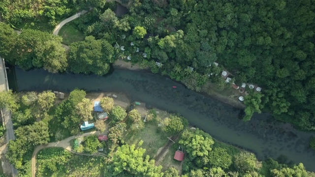 河流的鸟瞰图视频素材