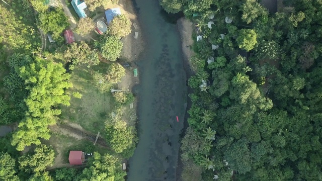 河流的鸟瞰图视频素材